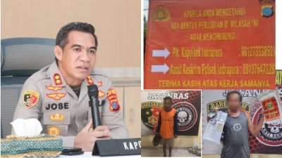 Kapolres Batu Bara, AKBP Jose DC Fernandes,SIK : 9 Pelaku Perjudian Kami Proses, Spanduk Kami Sebar Komitmen Kami Ciptakan Zero Perjudian