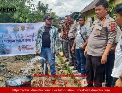 Polri Peduli Lingkungan, Kapolres Sumbang Fasilitas Sumur Bor dan Pompa Air untuk Warga Simalungun