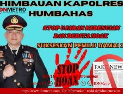 Jelang Pemilu 2024, Kapolres Humbahas Himbau Masyarakat Hindari Berita Hoax