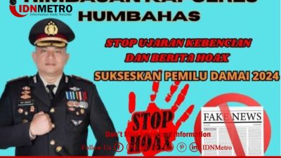 Jelang Pemilu 2024, Kapolres Humbahas Himbau Masyarakat Hindari Berita Hoax