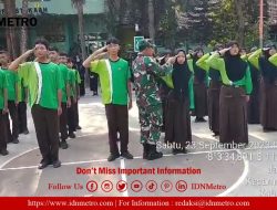 Tanamkan Disiplin di Sekolah, Serda M Yulianto Latih Peraturan Baris Berbaris