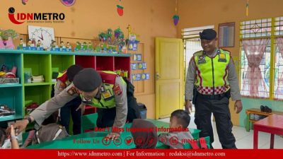 Keseruan Sampta Polres Langsa Bermain bersama Murid TK di Langsa