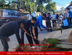 Dukung WCDI, Rutan Kabanjahe Bersihkan Lingkungan Bersama Masyarakat