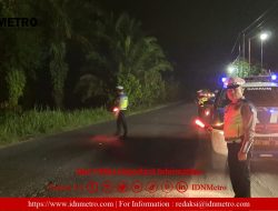 Satlantas Polres Simalungun Laksanakan Blue Light Patrol Antisipasi Pelanggaran dan Kecelakaan Lalulintas di Malam Hari