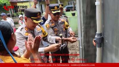 Kapolres Tanah Karo Resmikan Bantuan Sumur Bor di Desa Tigapanah