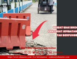 Gawat! Pembatas yang Dipasang Polisi di Jembatan Desa Namorih yang Jebol Kini Hanya Jadi Pajangan?