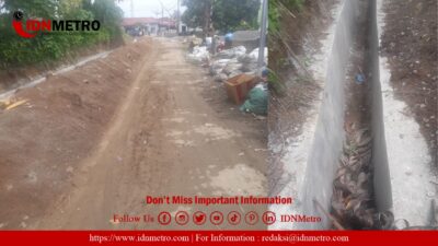 Proyek Drainase di Jalan Perbatasan Kelurahan Tambun Nabolon “Terlantar” Tanah Galian Dibiarkan Menumpuk