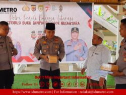 Peduli Budaya Literasi, Polsek Indra Makmu  Serahkan Bantuan Kitab ke Dayah Bustanul Hidayah