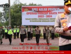 Polres Humbahas Gelar Apel Pasukan Operasi Mantab Brata Toba 2023-2024