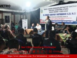 Anggota DPRD Provinsi Sumatra Utara Dr Jonius Taripar Hutabarat Lakukan Reses Didua Desa di Taput