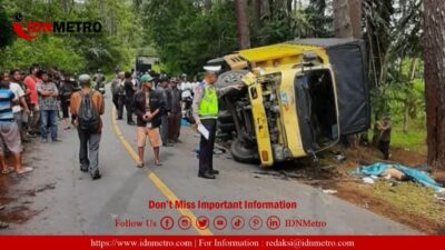 Sat Lantas Polres Simalungun Evakuasi Korban Kecelakaan Beruntun di Nagori Gorbus