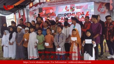 Semarak HUT PP ke-64, Ketua MPC PP Kota Medan, M Rahmaddian Shah, SH Bagikkan 20 Ton Beras dan Santuni Anak Yatim  Medan