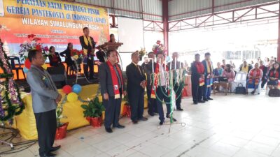 Polsek Dolok Panribuan Amankan Perayaan Natal GPdI di Dusun Pekan Tiga Dolok