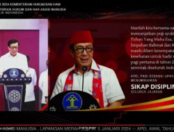 Apel Bersama Awal Tahun 2024, Menkumham Jadikan Apel Pagi Sebagai Upaya Menumbuhkan Disiplin Seluruh Jajaran