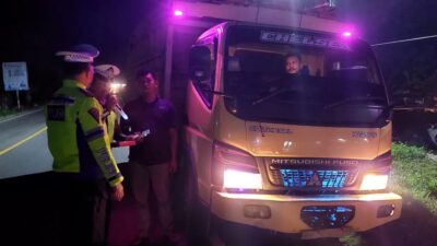 Sat Lantas Polres Simalungun Sukses Gelar Blue Light Patrol Demi Tertibnya Lalulintas Pascapemilu 2024