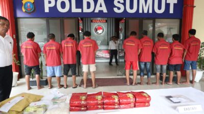 Polda Sumut Tuntut Mati 22 Pengedar Narkoba dan Sita Barang Bukti 1.3 Ton