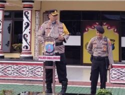 Kapolres Simalungun Pimpin Upacara Pelepasan Purnabakti Iptu H Manurung