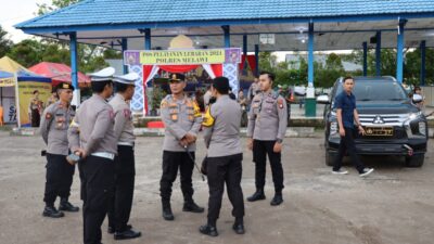 Kapolres Melawi AKBP Muhammad Syafi’i Bersama PJU Periksa Pos Pelayanan Ops Ketupat Polres Melawi