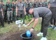 Danrindam I/BB Kolonel Inf Charles BP Sagala Penanaman Pohon bersama Siswa Prodi Diktuba TNI AD TA 2024