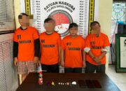 Polsek Parapat Tangkap Empat Pemuda Bersama 1,20 gram Sabu