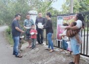 Aiptu Senang Sembiring bersama Istri Berbagi Rezeki kepada Warga Sekitar Desa Namo Simpur Kecamatan Pancur Batu