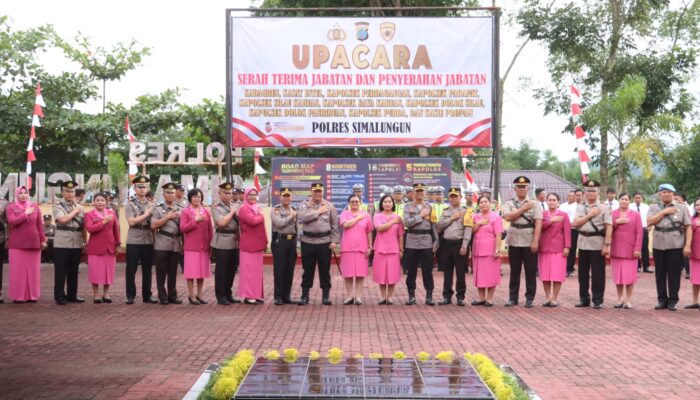 Upacara Serah Terima Jabatan di Polres Simalungun, Kapolres Tekankan Dedikasi dan Integritas