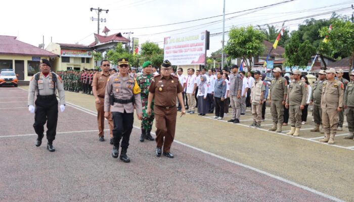 Polres Dairi Bersama Tim Gabungan Apel Gelar Pasukan Operasi Mantap Praja Toba 2024