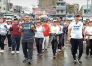 Ribuan Warga Taput Tergabung JTP-DENS Lakukan Senam Sehat dan Lomba Lari Tingkat SMA/SMK di Siborongborong