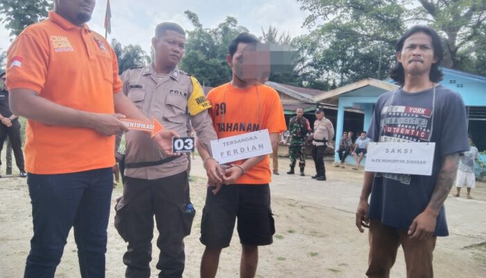 Polsek Bangun Gelar Rekonstruksi Pembunuhan Tragis di Nagori Silau Malaha