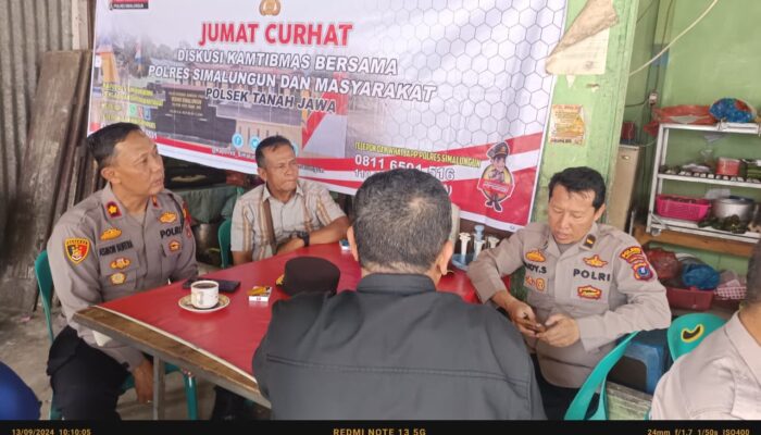 Polsek Tanah Jawa Gelar Jumat Curhat, Dengarkan Keluhan Warga Jelang Pemilukada