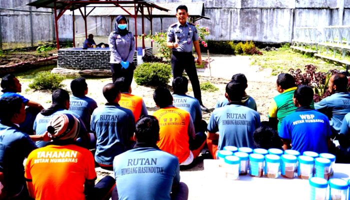 Warga Binaan Pemasyarakatan Rutan Humbahas 31 Orang di Tes Urine