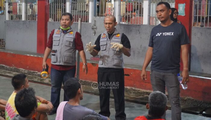 Inspeksi Mendadak, Kadivpas Kemenkumham Sumut dan Tim Satops Patnal di Lapas Narkotika Langkat