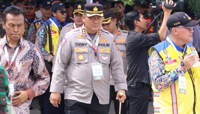 Kapolres Simalungun Hadiri Kunjungan Presiden Joko Widodo dalam Peresmian Pintu Tol Ruas Indrapura-Kisaran