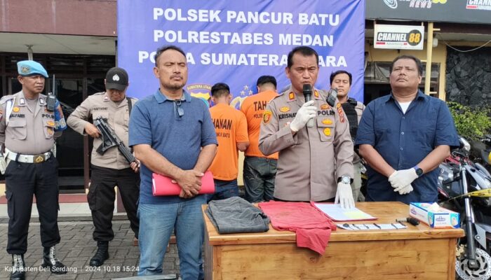 Polsek Pancur Batu Gulung Sindikat Pencurian Sepeda Motor, Puluhan Sepeda Motor Dimankan