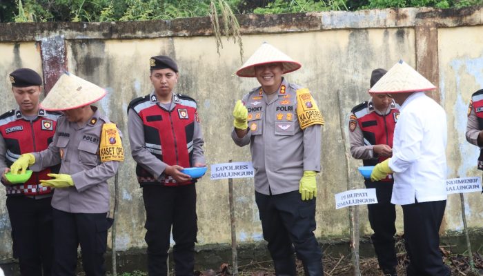 Polres Simalungun Gelar Launching Gugus Tugas Polri Mendukung Ketahanan Pangan Nasional