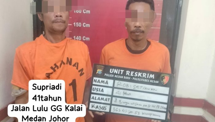 Unit Reskrim Polsek Medan Baru Amankan 2 Pelaku Pencurian Kabel Tanam milik PT Telkom