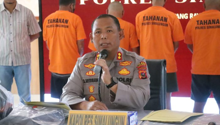 Kapolres Simalungun Gelar Konferensi Pers Ungkap Kasus Pencabulan Anak Dibawah Umur dengan Modus Ancaman Penyebaran Video Korban