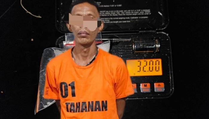 Suriadi alias Contong Ditangkap, Polisi Amankan 32 Gram Sabu dan Sepeda Motor CBR