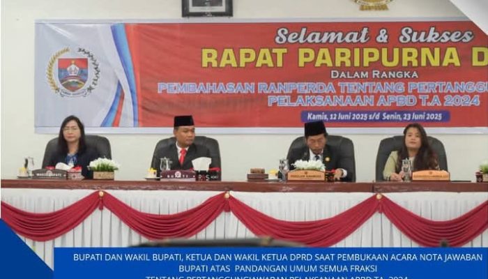 Bupati Humbahas Sampaikan Nota Jawaban Atas Pemandangan Umum Fraksi DPRD