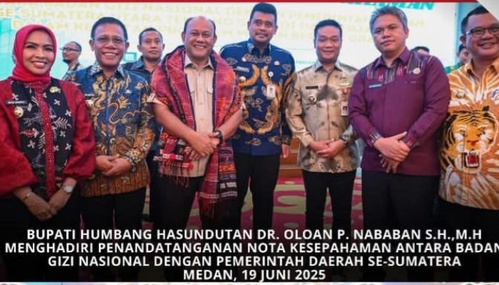 Bupati Humbahas bersama BGN Tandatangani Nota Kesepahaman MBG