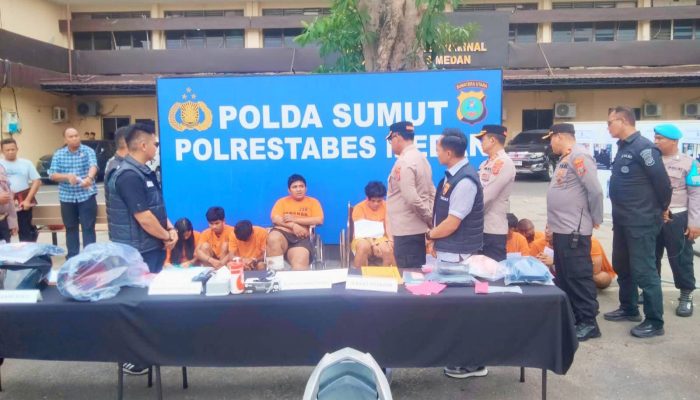 Unit Resmob Polrestabes Medan Berhasil Sikat 7 Pelaku Ranmor dan Jambret di Medan