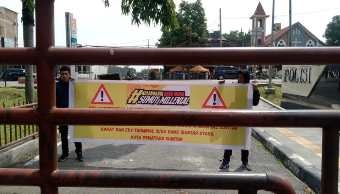 Aksi Tunggal Kolaborasi Anak Muda Sumut Millenial Desak Polda Tindak Peredaran Narkoba di Pematangsiantar