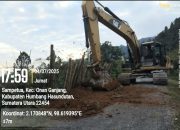 BPBD Humbahas Rehabilitasi Jalan Longsor di Desa Sampetua Onan Ganjang