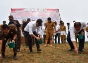 Bupati Humbahas Bersama Forkopimda Tanam Padi Gogo di Pollung 