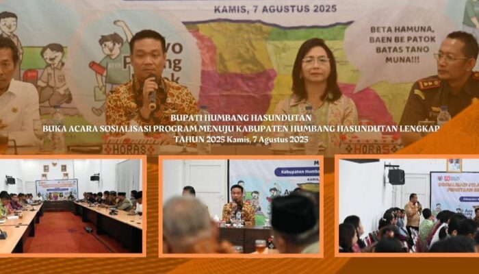 Bupati Humbahas Buka Sosialisasi Pengukuran dan Pemetaan Tanah 2025