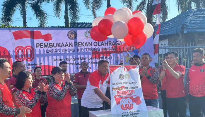 Lapas Kelas IIB Tebing Tinggi Gelar Pembukaan Pekan Olahraga Peringati HUT RI Ke-80