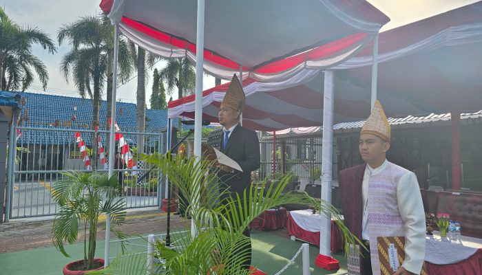 Merah Putih Berkibar Gagah, Lapas Tebing Tinggi Gelar Upacara HUT ke-80 RI