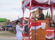 Kapolres Humbahas Irup Upacara Penurunan Bendera HUT ke-80 RI