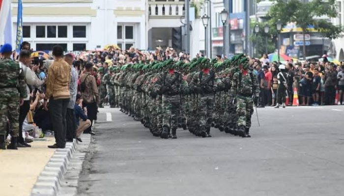 Dirgahayu TNI, Bupati Humbahas Ikuti Upacara Peringatan HUT ke-80 TNI Wilayah Kodam I/BB