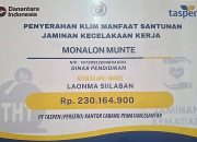 Ahli Waris Monalon, ASN Diknas Humbahas Terima Santunan Rp. 230.164.900